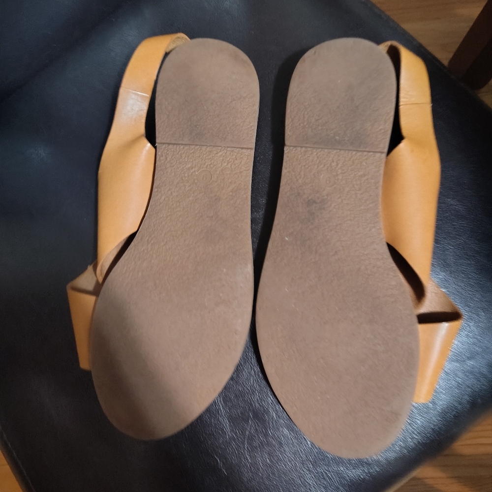 Madewell Tan Leather Slingback Sandals - Picture 5 of 6